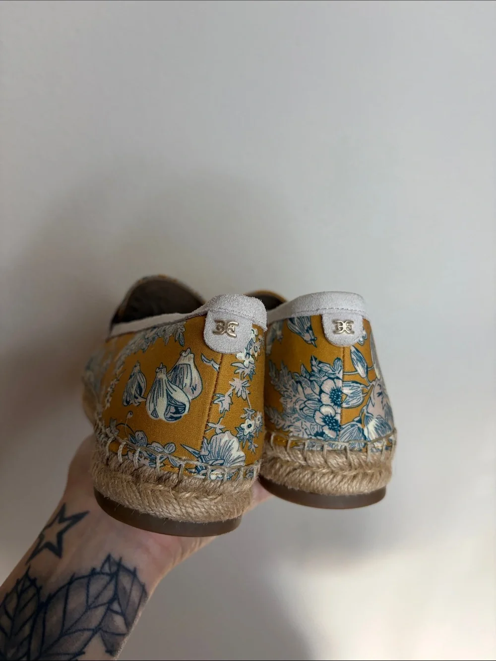 Sam Edelman |  Kai Espadrilles in Washed Marigold Floral Print Size 10 NWOB